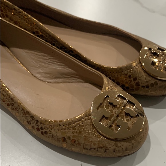 Tory Burch Gold Flats - Picture 2 of 4